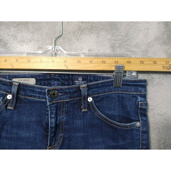 Adriano Goldschmied Jeans Womens 28 Blue Denim The Stilt Cigarette Dark Wash AG - Picture 3 of 9
